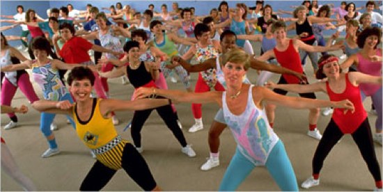 image of ladies in aerobics class