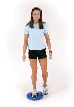 girl on a balance disc