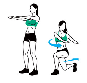 illustration of a dynamic stretch