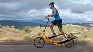 elliptigo man on an elliptigo