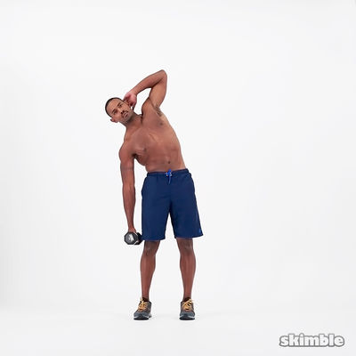 man doing a side bend exercise