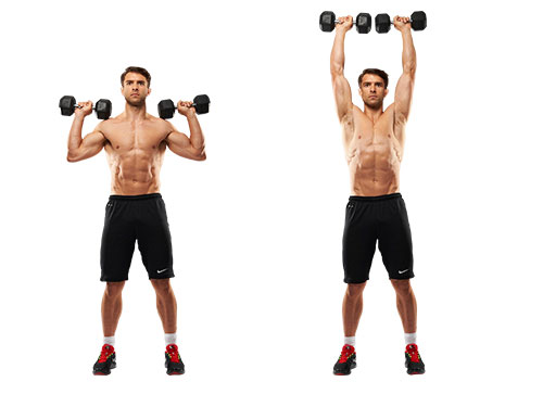 dumbbell shoulder press